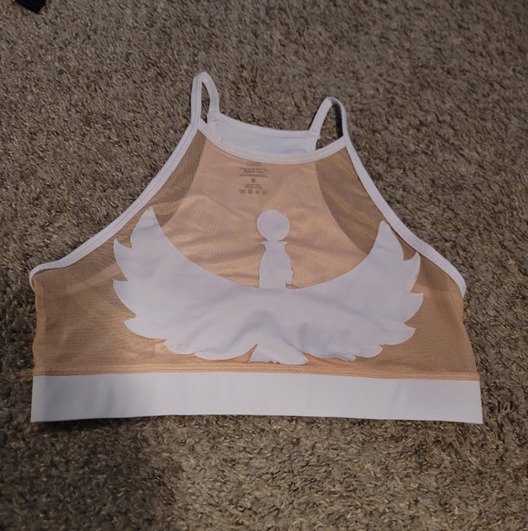 CXIX creatures Of CXIX isis Goddess Mesh Halter Sports Bra Top Nude Sand White M - Picture 4 of 7